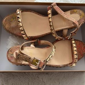 Platform authentic Christian Louboutin  stud sandal